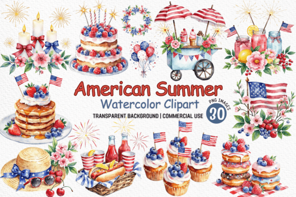 American Summer Watercolor Clipart PNG: A Practical Guide for Designers