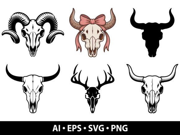 Bring the Wild West to Life with a Bull Skull SVG Bundle
