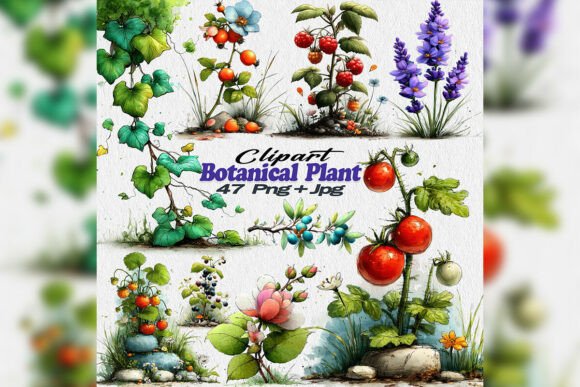 Bringing Nature Indoors: The Art and Utility of Watercolor Botanical Garden Herbs PNG