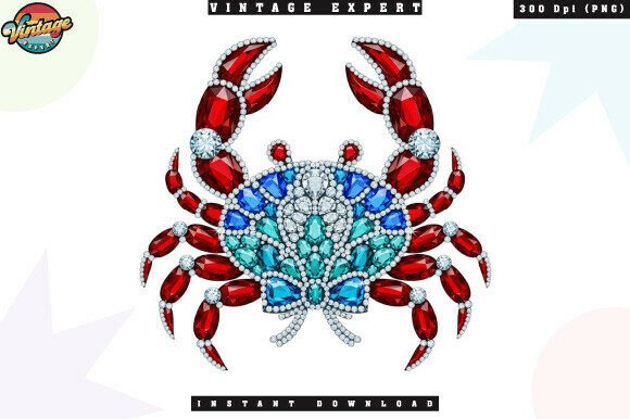 Crystal Rhinestone Sea Crab PNG: A Sparkling Asset for Creative Design Projects