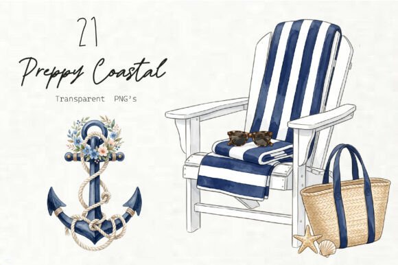 Elevating Creative Projects with the Preppy Coastal Clipart Png Collection