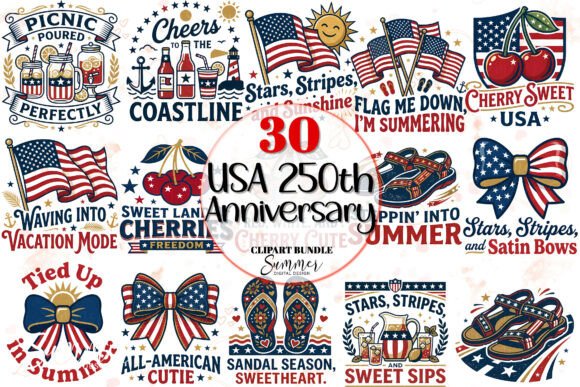 Honor America with the USA 250th Anniversary Clipart Bundle