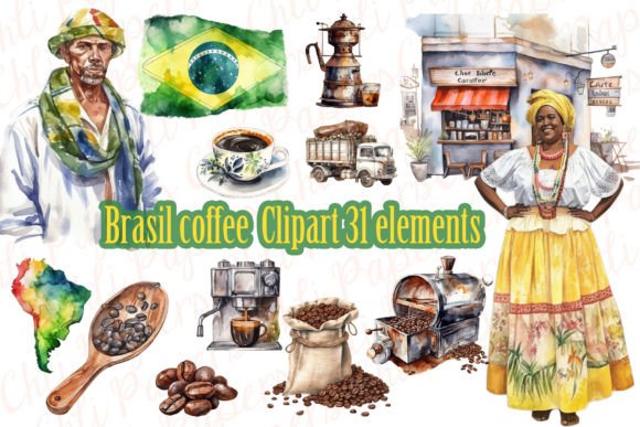 Mastering Brazil Clipart and Brazil Coffee Clipart for Professional DIY Projects