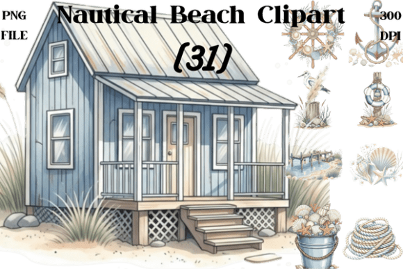 Nautical Beach Clipart Bundle PNG: Elevate Your Coastal Design Projects