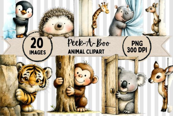 Peek‑a‑Boo Animals Clipart: A Strategic Creative Resource for Diverse Projects