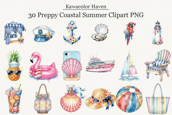 Preppy Coastal Summer Clipart: The Ultimate Guide for Creative Digital Projects