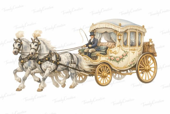 Regency Horse Carriage PNG Clipart: A Practical Asset for Vintage Design