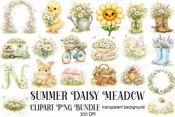 Summer Daisy Meadow Clipart PNG Bundle: A Practical Guide for Creators
