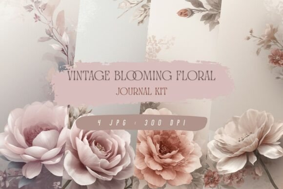 Vintage Blooming Floral Journal Kit