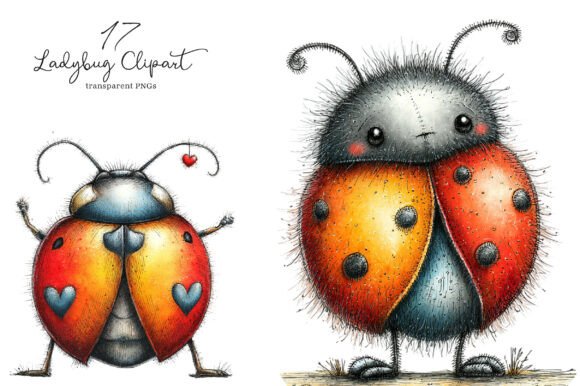 Whimsical Ladybug Clipart: A Versatile Design Resource for Creative Professionals
