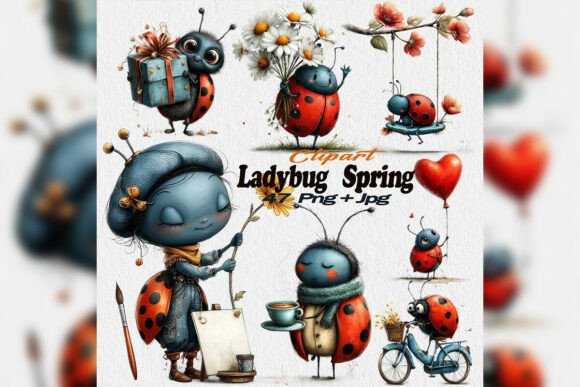 Whimsical Ladybug Clipart PNG Spring Set: A Strategic Asset for Creative Branding
